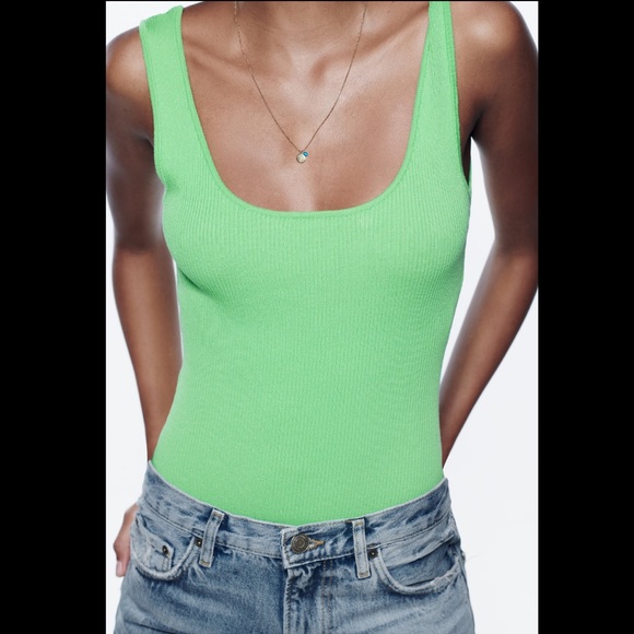 Zara Tops Zara Knit Bodysuit Poshmark